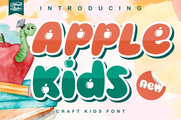 Apple Kids: A Playful Display Font for Crafters and Product Creators