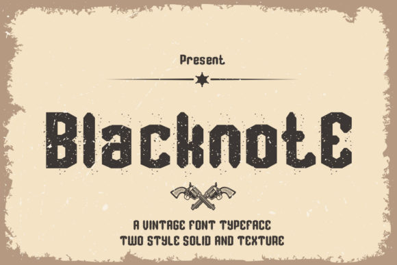 Blacknote: A Vintage Display Font for Crafters and Product Designers