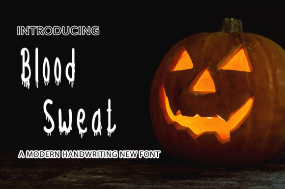 Blood Sweat: A Bold Display Font for Halloween-Inspired Web Design