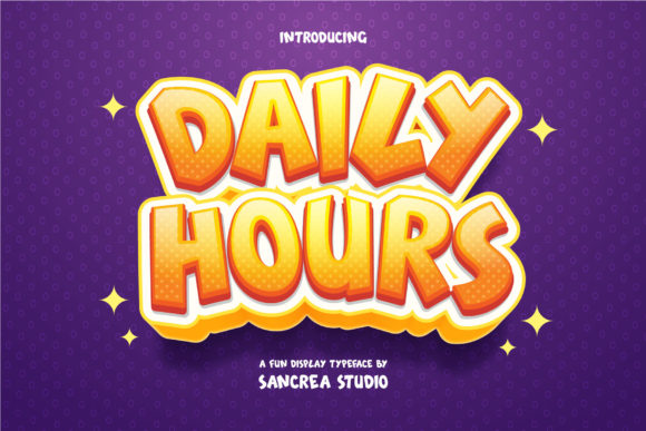 Daily Hours: A Bold & Playful Display Font for Creative Branding