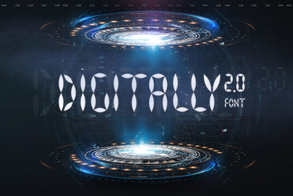 Digitally: A Futuristic Display Font for Modern Brands