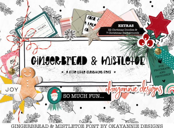 GingerBread Mistletoe: A Festive Display Font for Digital Design Projects
