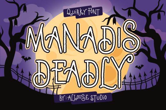 Manadis Deadly: A Bold Display Font for Halloween-Inspired Editorial Design